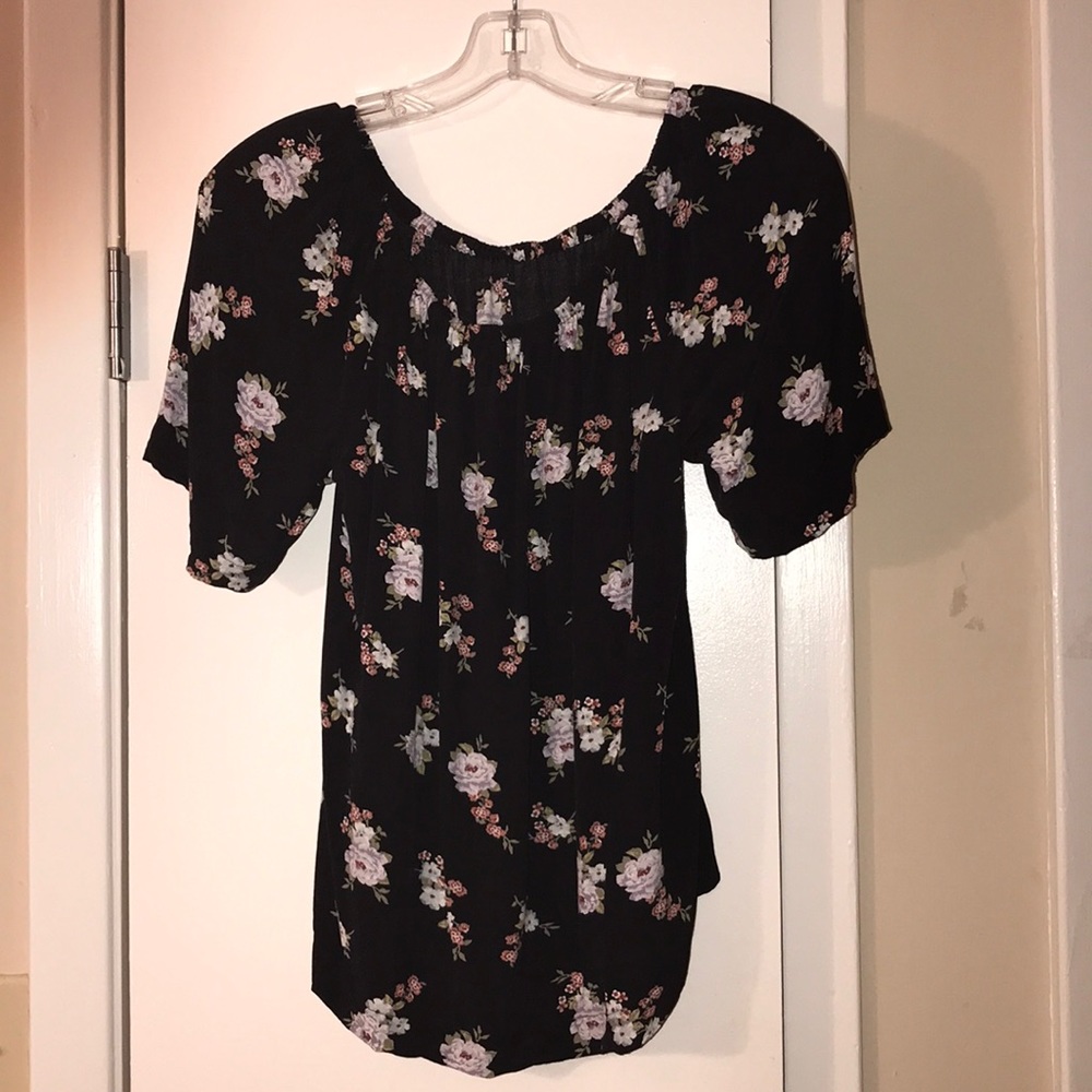 Loft Off The Shoulder Floral Top